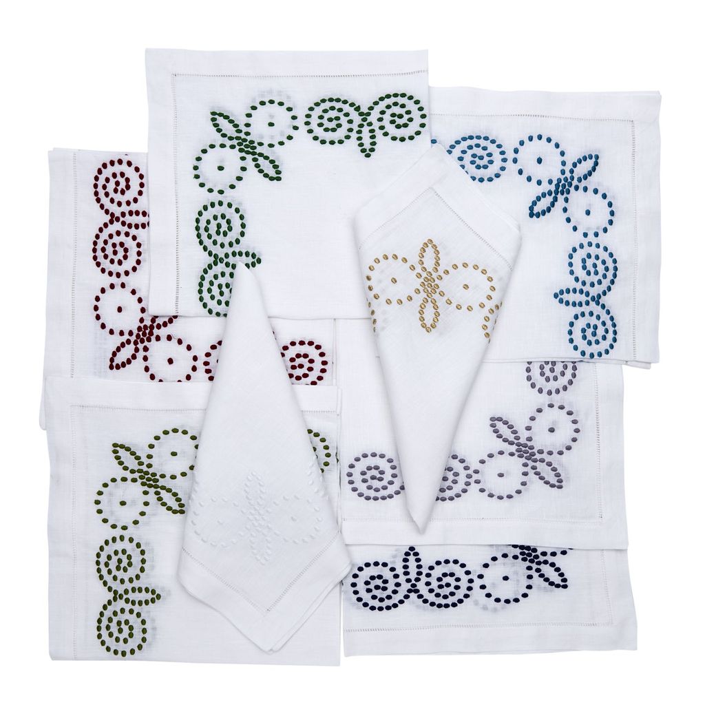 Henna Embroidered Napkins - Pioneer Linens