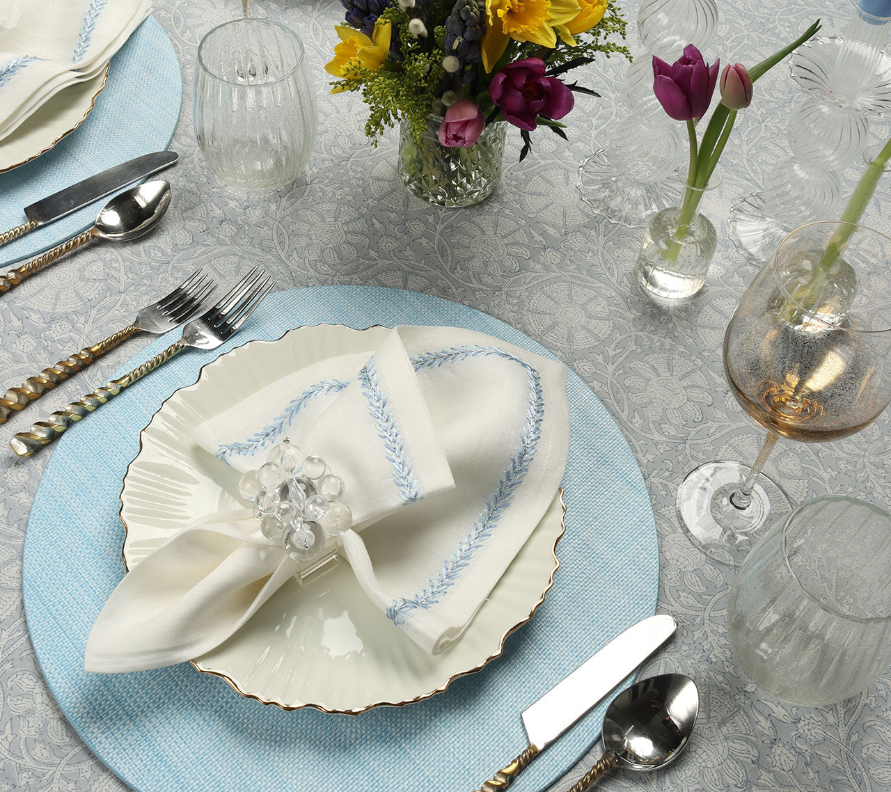 Provence Tablecloth in Periwinkle