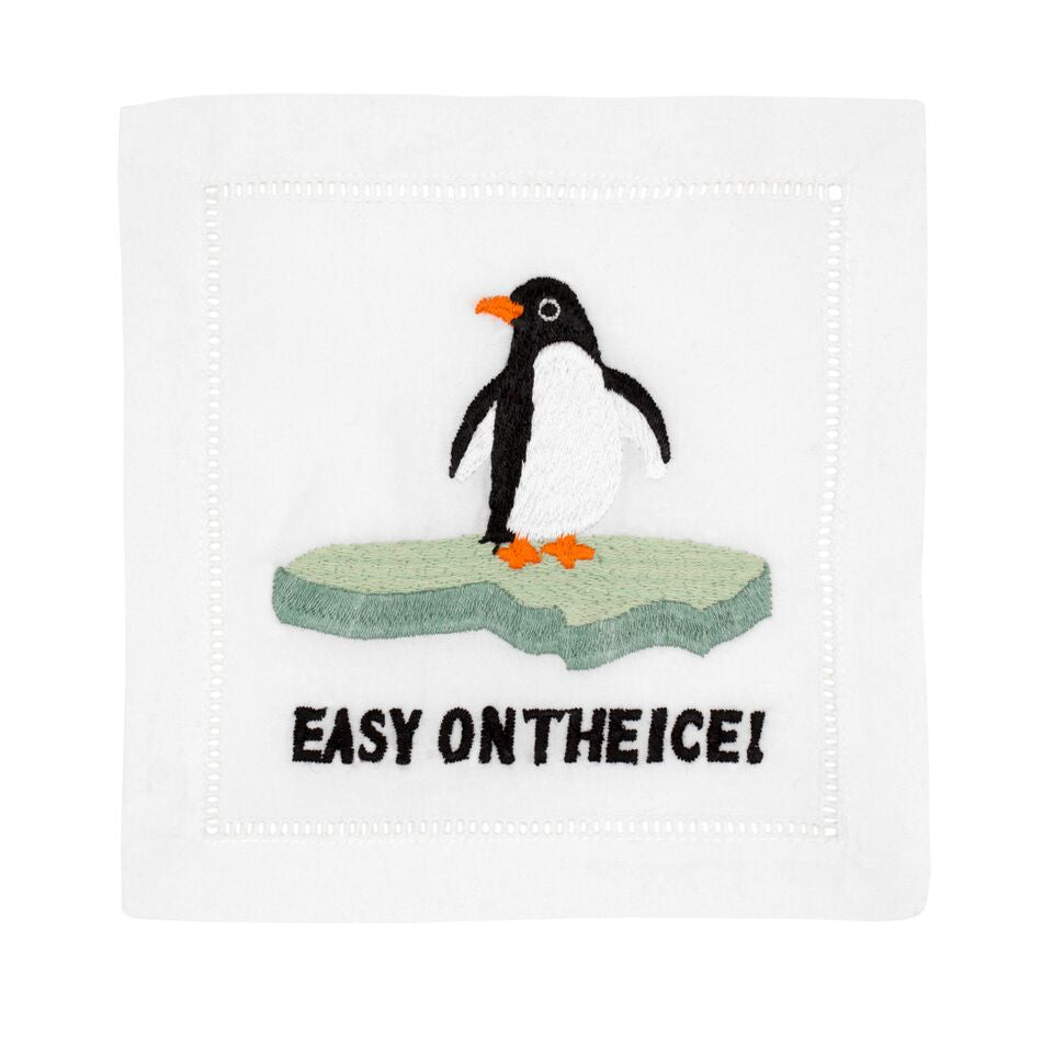 Easy On The Ice Cocktail Napkins - Pioneer Linens