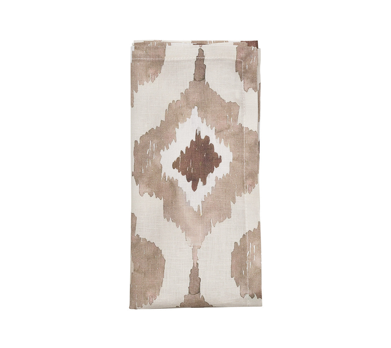 Watercolor Ikat Napkin in Taupe