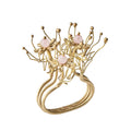 Flora Napkin Ring in Blush & Gold, Set of 4 by Kim Seybert