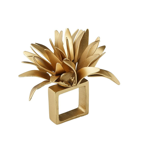 Flores Napkin Rings in Gold