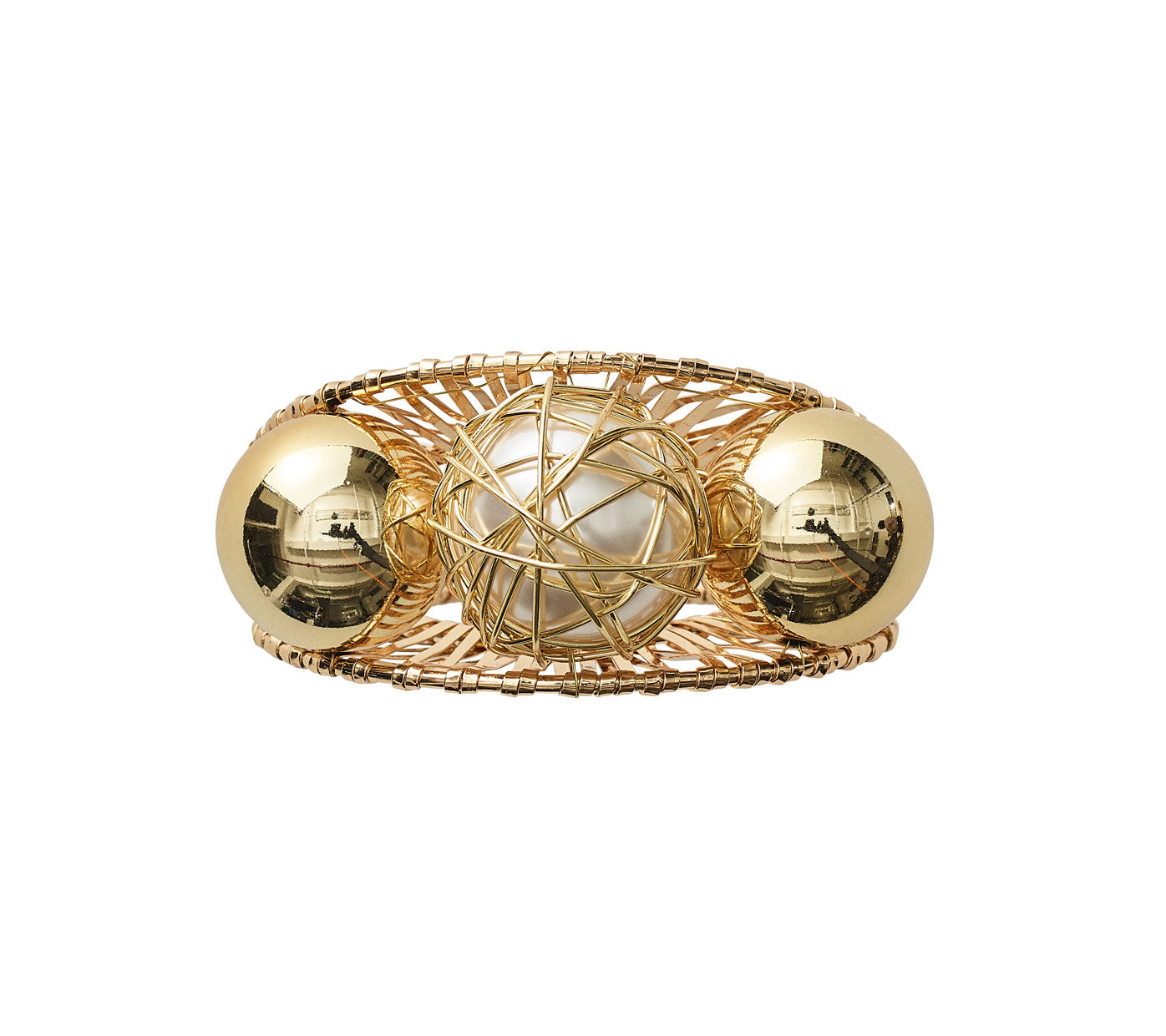 Regent Napkin Ring in Ivory & Gold