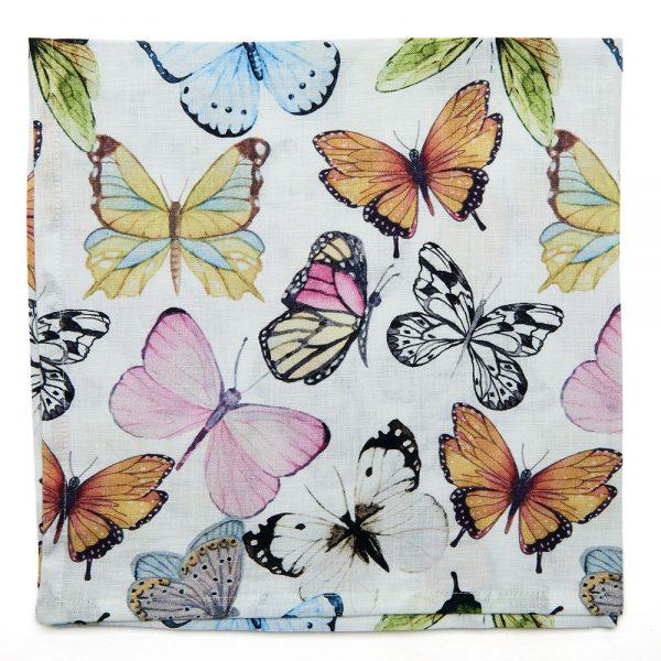Pastel Butterflies Printed Napkins - Pioneer Linens