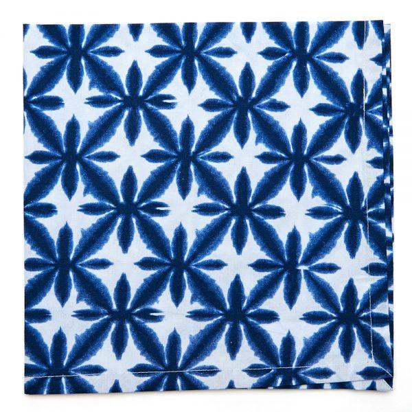Tile Print Tie-Dye Cotton Napkins