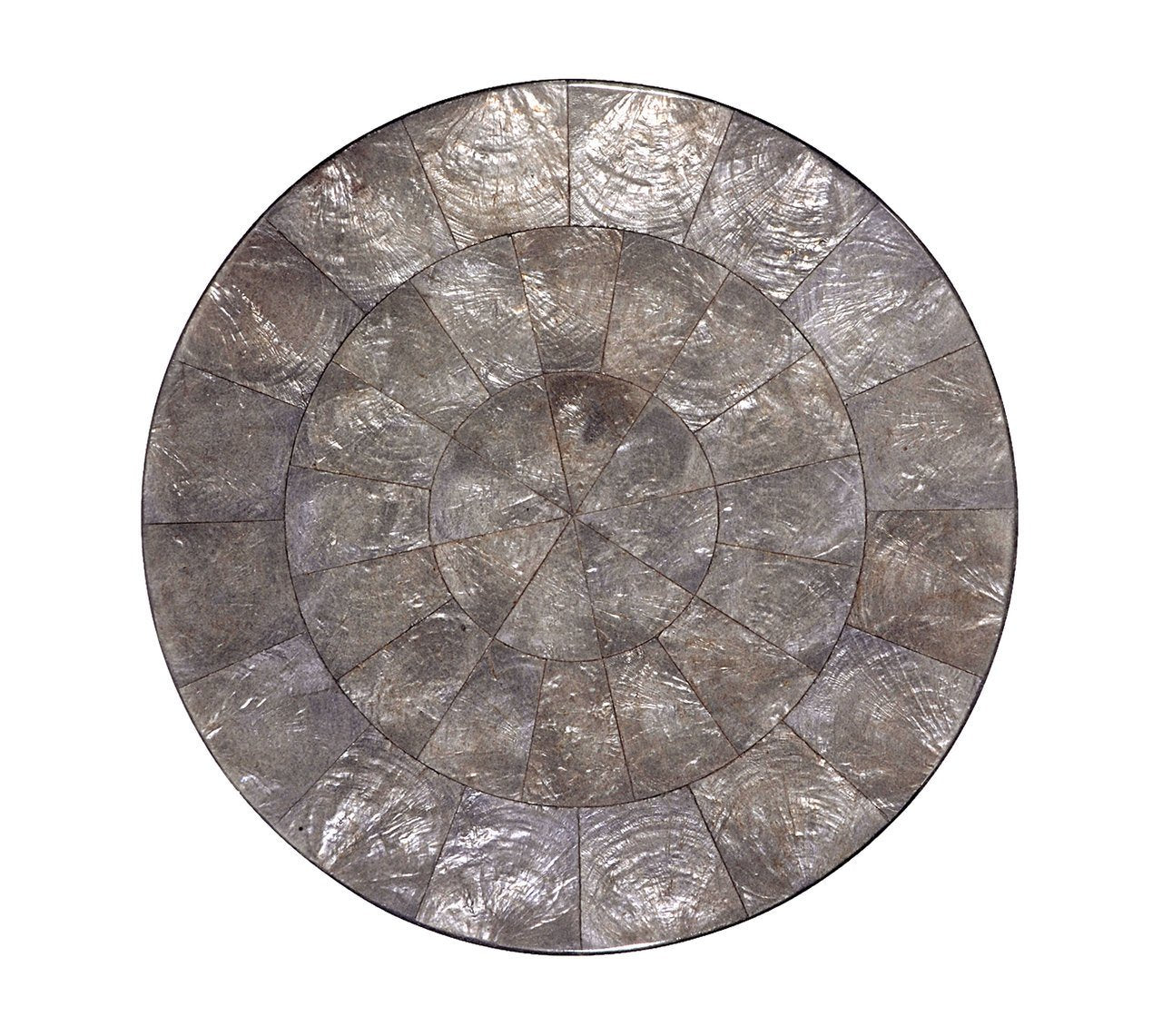 ROUND CAPIZ PLACEMATS IN GRAY - Pioneer Linens