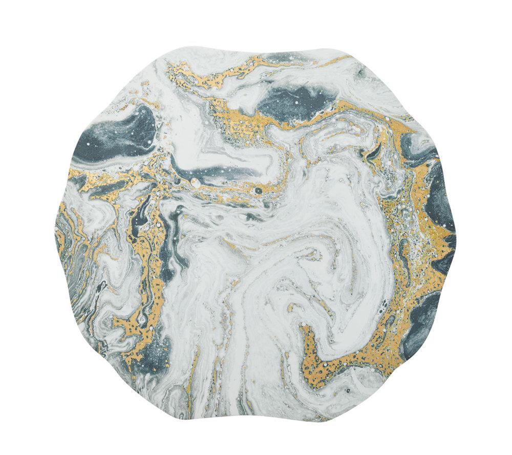 COSMOS PLACEMATS IN IVORY, GOLD & SILVER - Pioneer Linens
