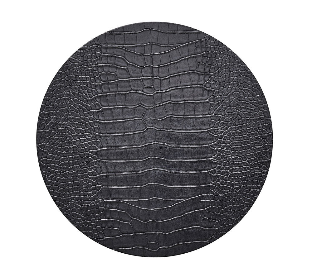 CROCO PLACEMAT IN CHARCOAL - Pioneer Linens