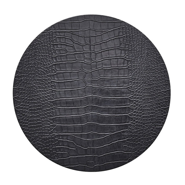 Croco Placemat in Charcoal