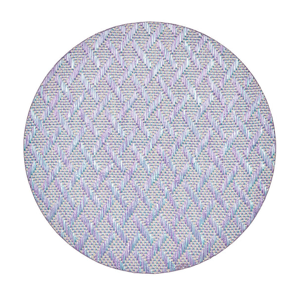 Basketweave Placemat in Lilac & Blue
