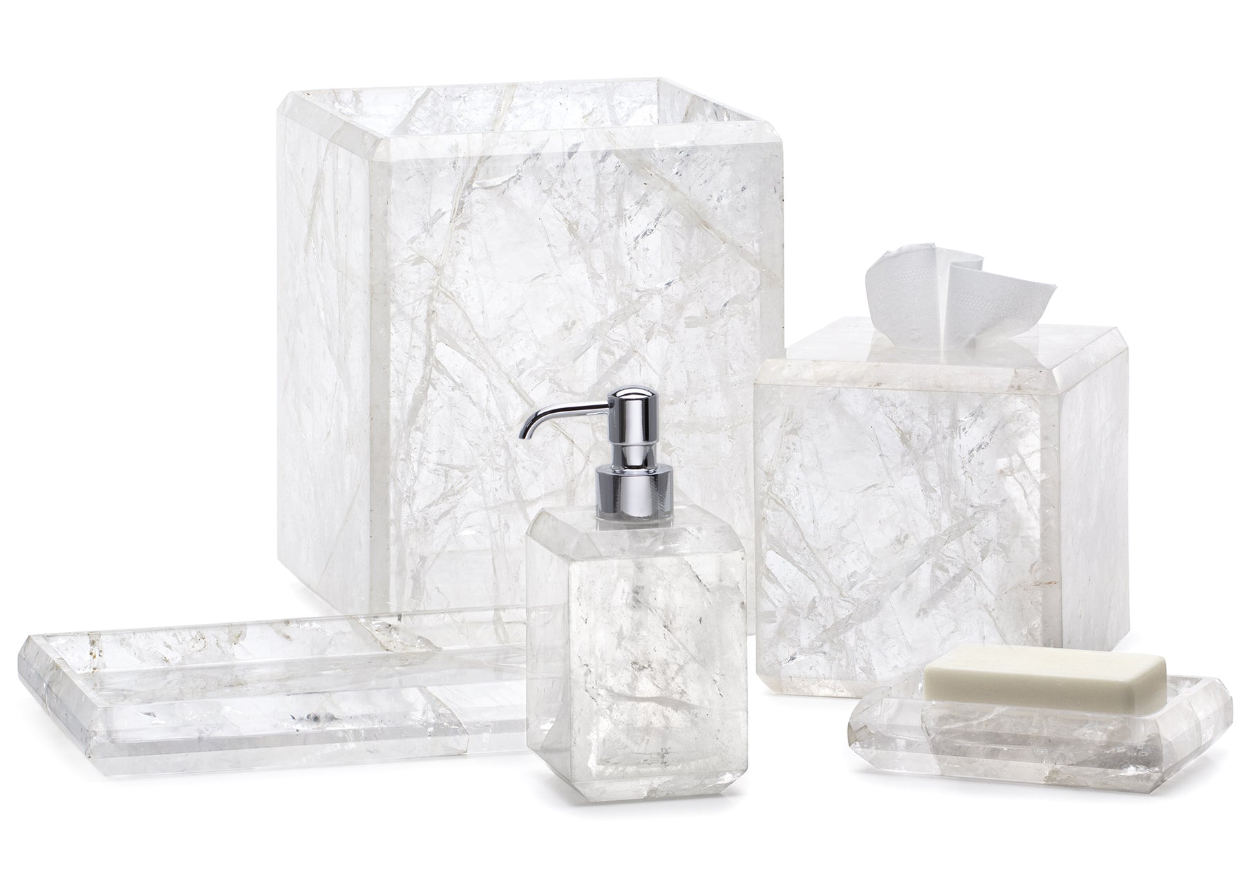 Rockwell Clear Vanity Set