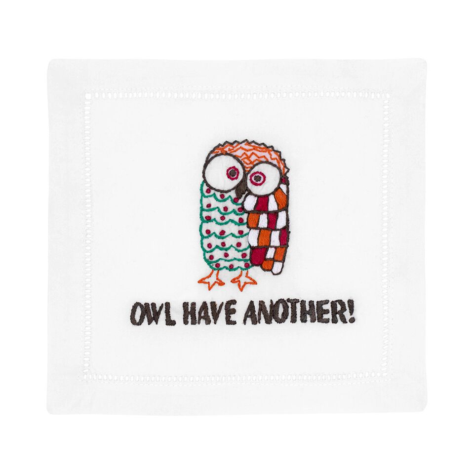Owl Have Another Cocktail Napkins - Pioneer Linens