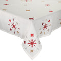 Fez Tablecloth in White, Red & Gold