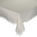 Fringe Tablecloth in White & Gold