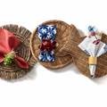 Two-Tone Wood Cuff Napkin Rings - Pioneer Linens