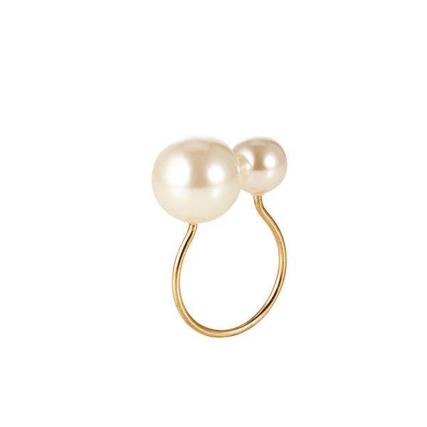 PEARL NAPKIN RING IN IVORY & GOLD