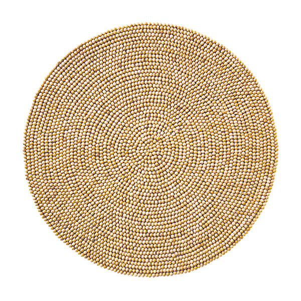 WOOD ROUND PLACEMAT IN NATURAL