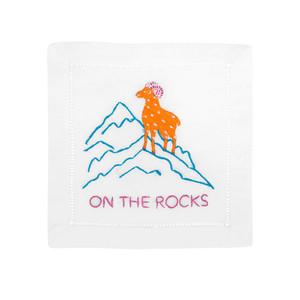 ON THE ROCKS Cocktail Napkins - Pioneer Linens