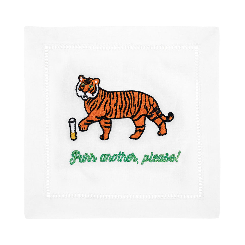 Purr Another Please Cocktail Napkins - Pioneer Linens