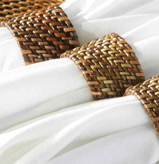 Woven Napkin Rings - Pioneer Linens