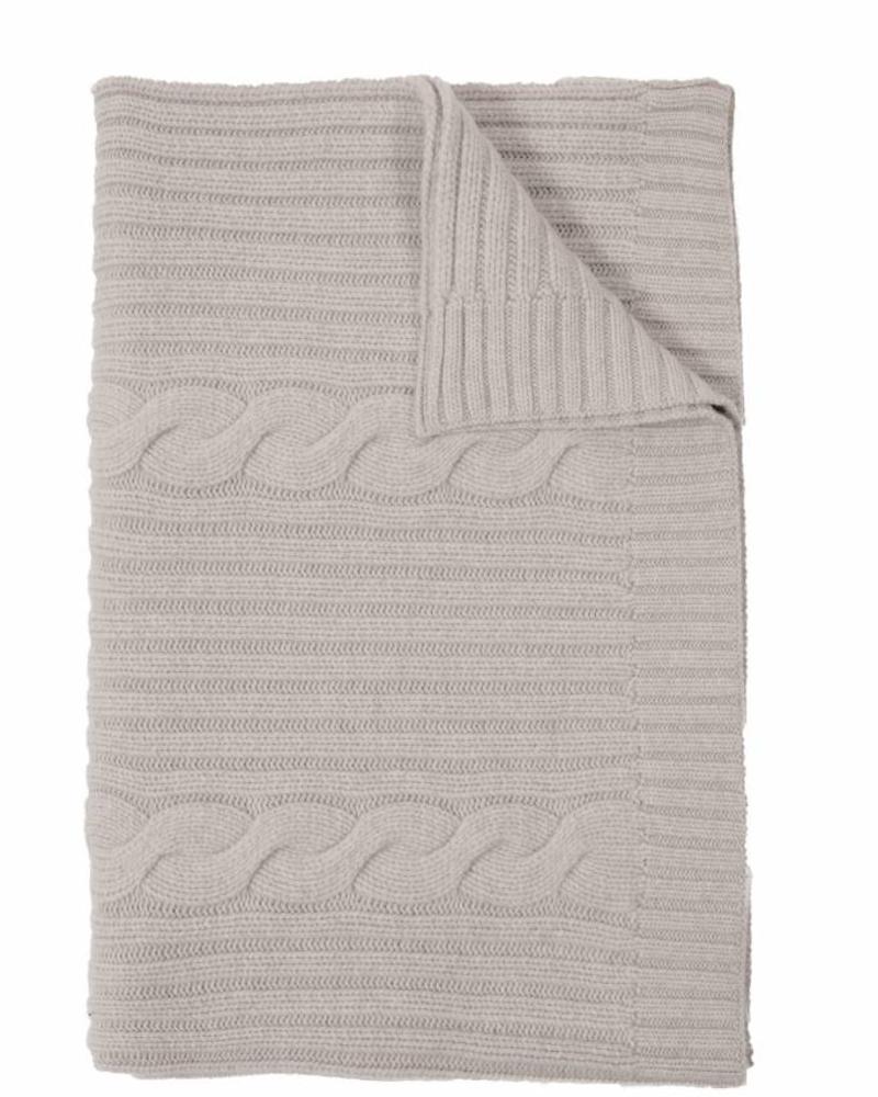 Roma Cashmere Throw In Pearl Gray - Pioneer Linens