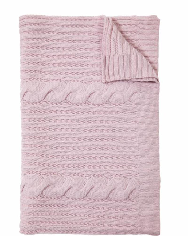 Roma Cashmere Throw In Pink - Pioneer Linens
