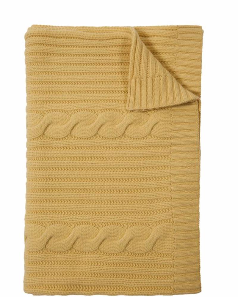 Roma Cashmere Throw In Yellow - Pioneer Linens