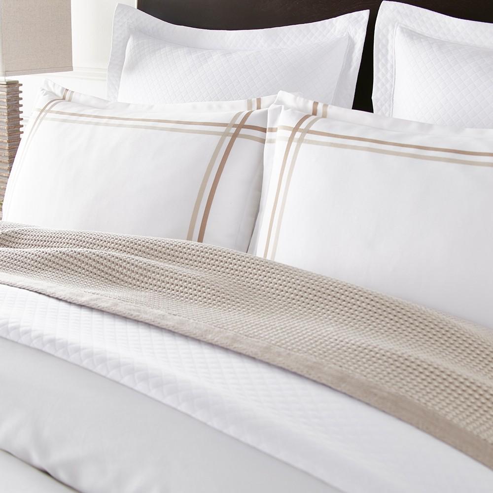 Duo Striped Sateen Bed Linens - Pioneer Linens