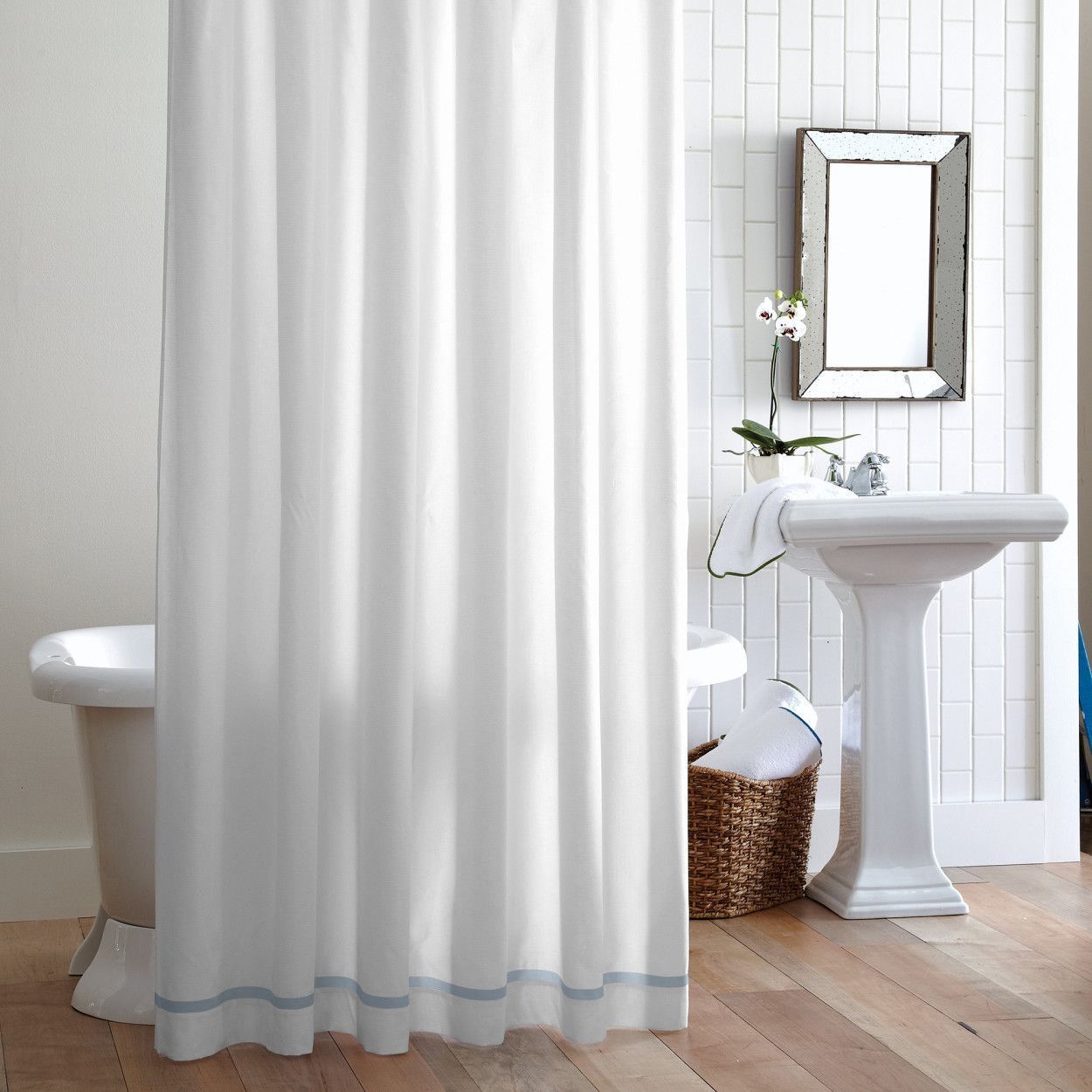 Pique II Tailored Shower Curtain - Pioneer Linens