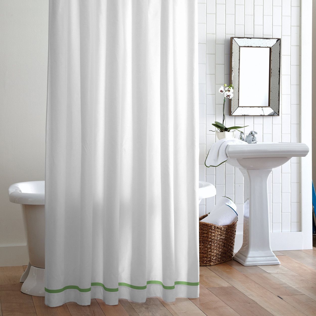Pique II Tailored Shower Curtain - Pioneer Linens