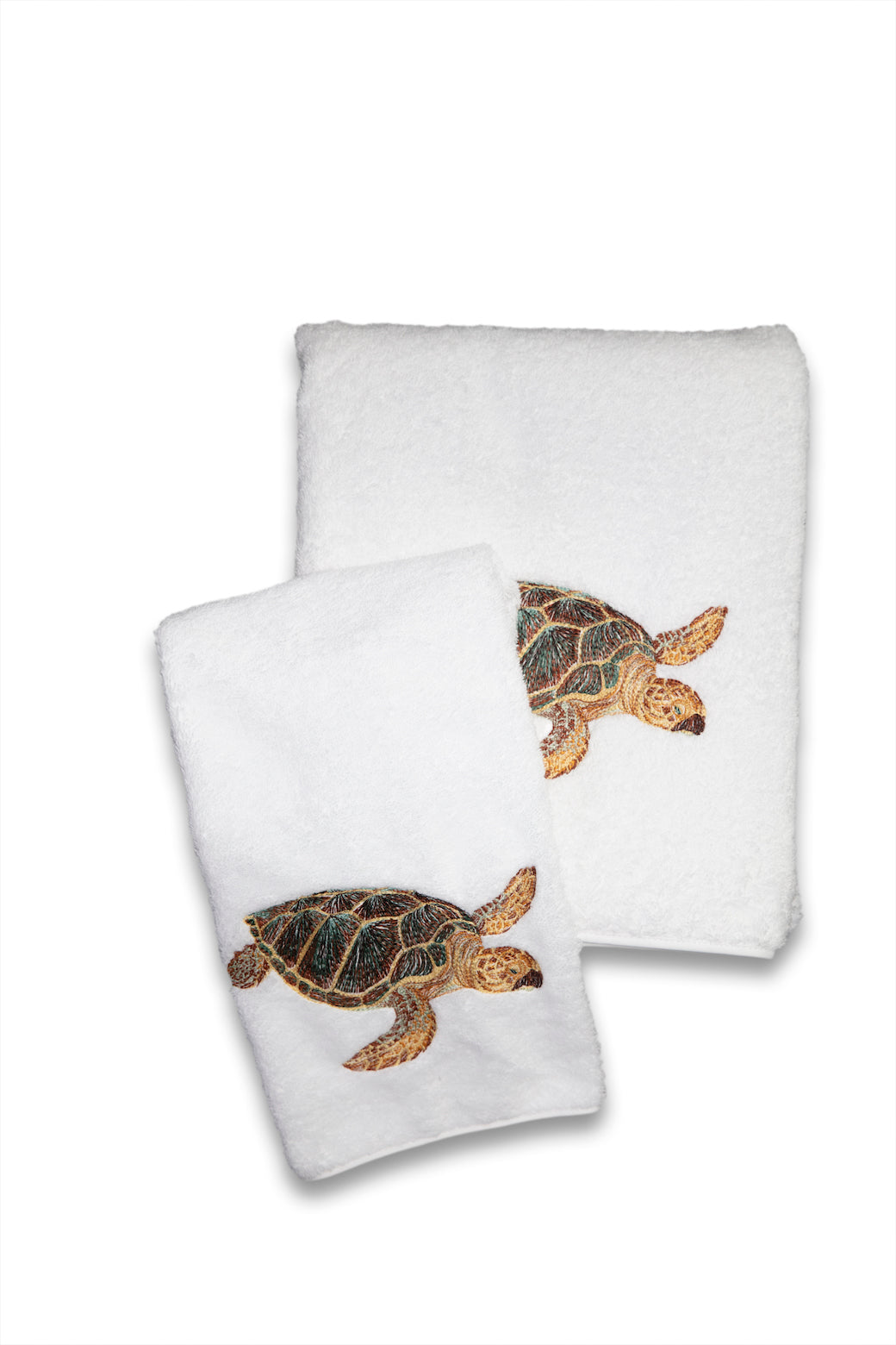 Blue Sea Turtle Towels - Pioneer Linens
